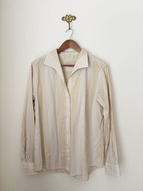 Sarah Alexandra Signature Gold Coast Button Front Shirt Sz 12 Quiet Luxury